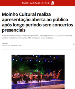 Moinho Cultural realiza apresentação aberta ao público após longo período sem concertos presenciais